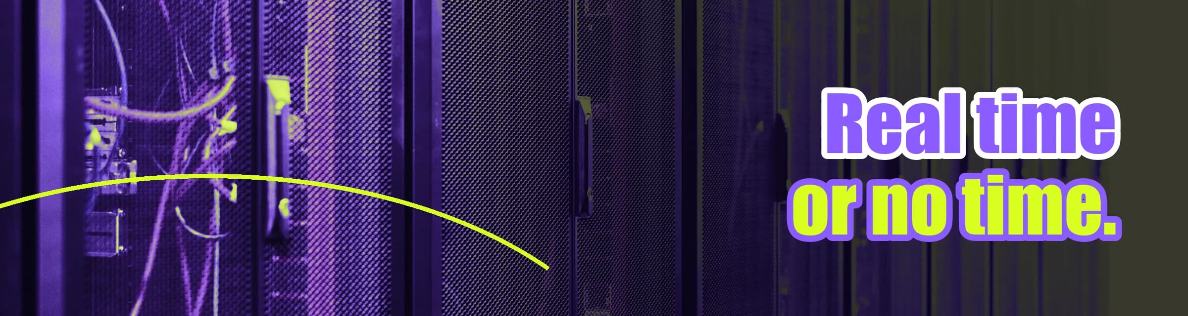 Real time or no time. Server ormari data centra, slogan booking sistema u realnom vremenu