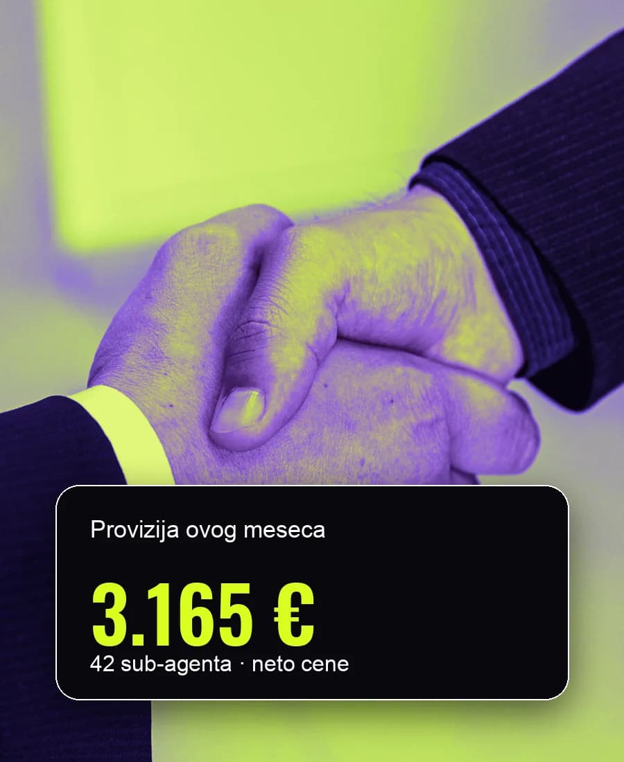 Rukovanje partnera i obračun provizija sub-agenata u B2B portalu